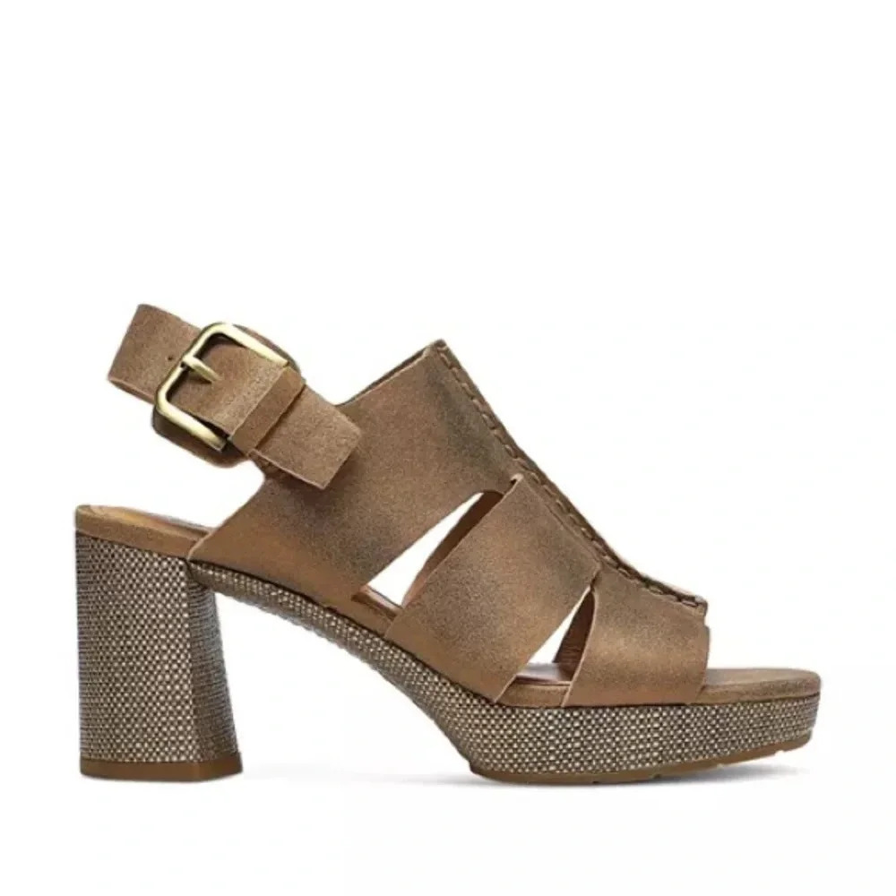 Donald Pilner Women’s Geneva Raffia Slingback Platform Sandals